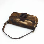 FENDI CALF HAIR BAGUETTE BAG