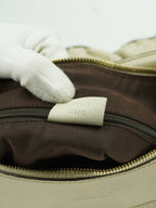 GUCCI LEATHER EMBOSSED MONOGRAM ABBEY BAG