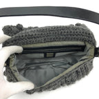FENDI CASHMERE WOOL BAGUETTE SHOULDER BAG