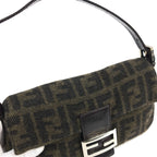 FENDI CASHMERE WOOL BAGUETTE SHOULDER BAG