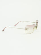 CHANEL RIMLESS RHINESTONE SUNGLASSES