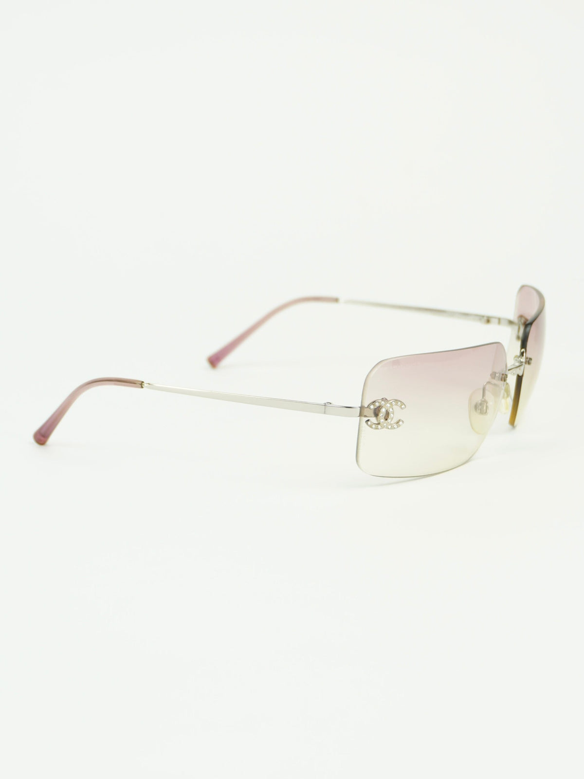 CHANEL RIMLESS RHINESTONE SUNGLASSES