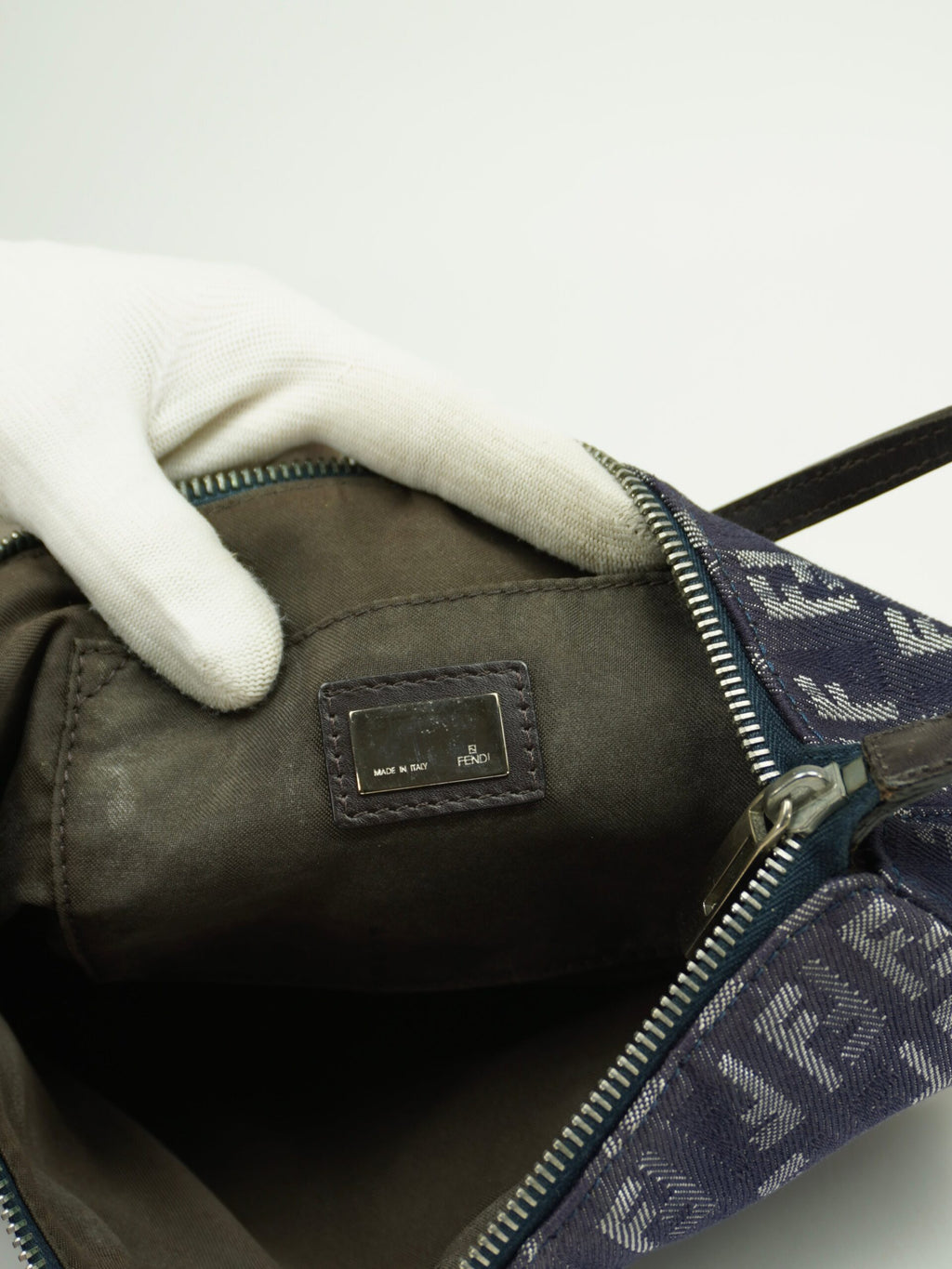 FENDI DENIM ZUCCA SHOULDER BAG