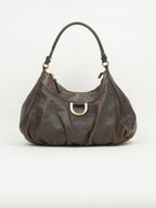 GUCCI MONOGRAM LEATHER ABBEY BAG