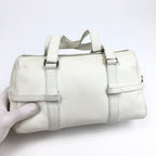 CHRISTIAN DIOR LEATHER BAG WITH SILVER HARDWARE