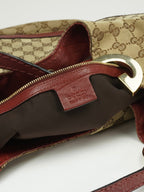 GUCCI MONOGRAM G LOGO HOBO BAG