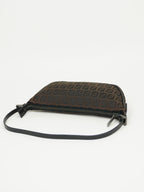 FENDI ZUCCA CRESCENT SHOULDER BAG