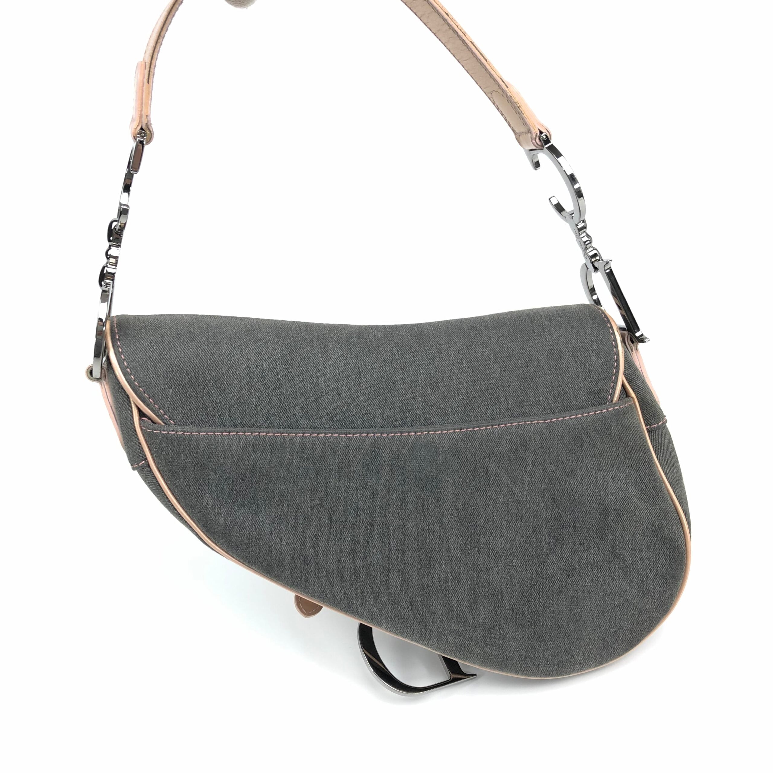 CHRISTIAN DIOR DENIM SADDLE BAG