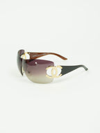 CHANEL RIMLESS CC LOGO SUNGLASSES