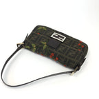 FENDI ZUCCA CASHMERE WOOL BAGUETTE SHOULDER BAG