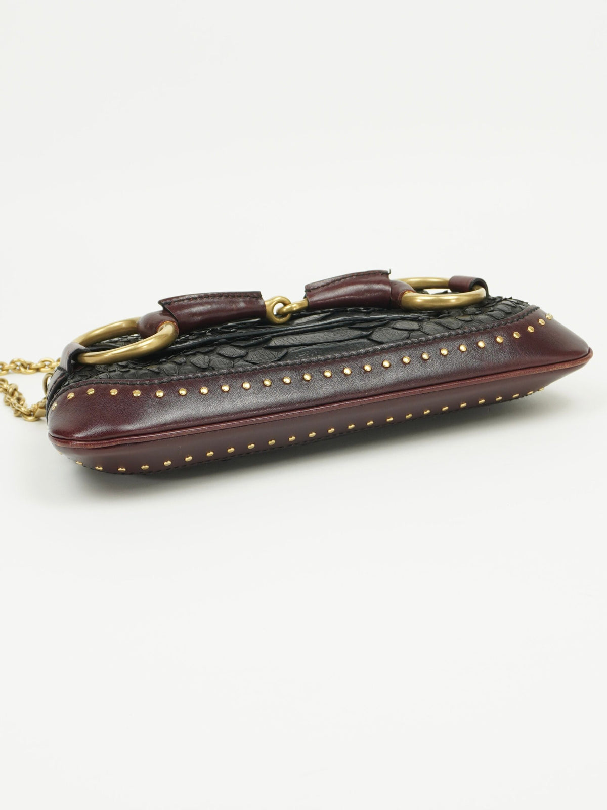 GUCCI TOM FORD HORSEBIT PYTHON CHAIN BAG