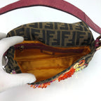 FENDI BEADED BAGUETTE BAG WITH EXOTIC LIZARD DETAILING