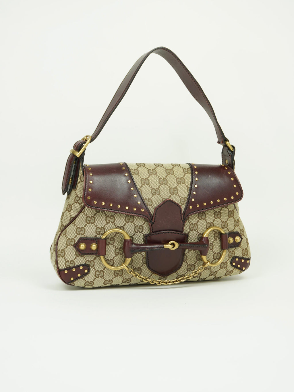 GUCCI HORSEBIT STUDDED CHAIN SHOULDER BAG