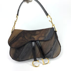 CHRISTIAN DIOR WATER COLOUR DOUBLE SADDLE BAG