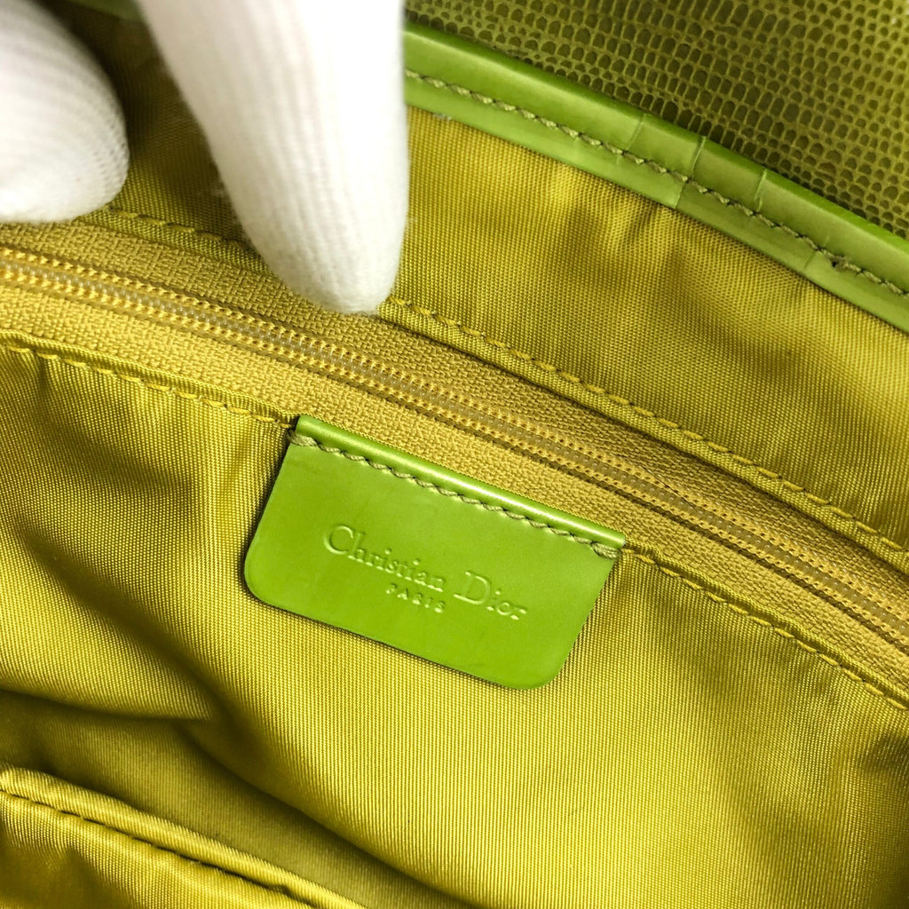 CHRISTIAN DIOR EXOTIC LIZARD DOUBLE SADDLE BAG