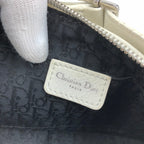 CHRISTIAN DIOR LEATHER SHOULDER BAG WITH SILVER DETAILING