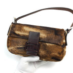 FENDI CALF HAIR BAGUETTE BAG