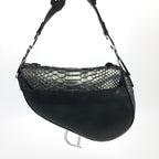 CHRISTIAN DIOR HOLLYWOOD PYTHON LEATHER SADDLE BAG