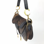 CHRISTIAN DIOR WATER COLOUR DOUBLE SADDLE BAG