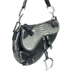 CHRISTIAN DIOR HOLLYWOOD PYTHON LEATHER SADDLE BAG