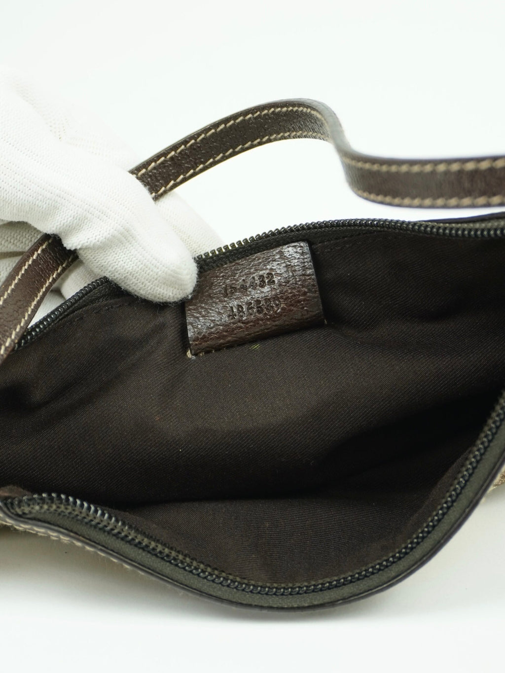 GUCCI MONOGRAM BAG WITH CHARM