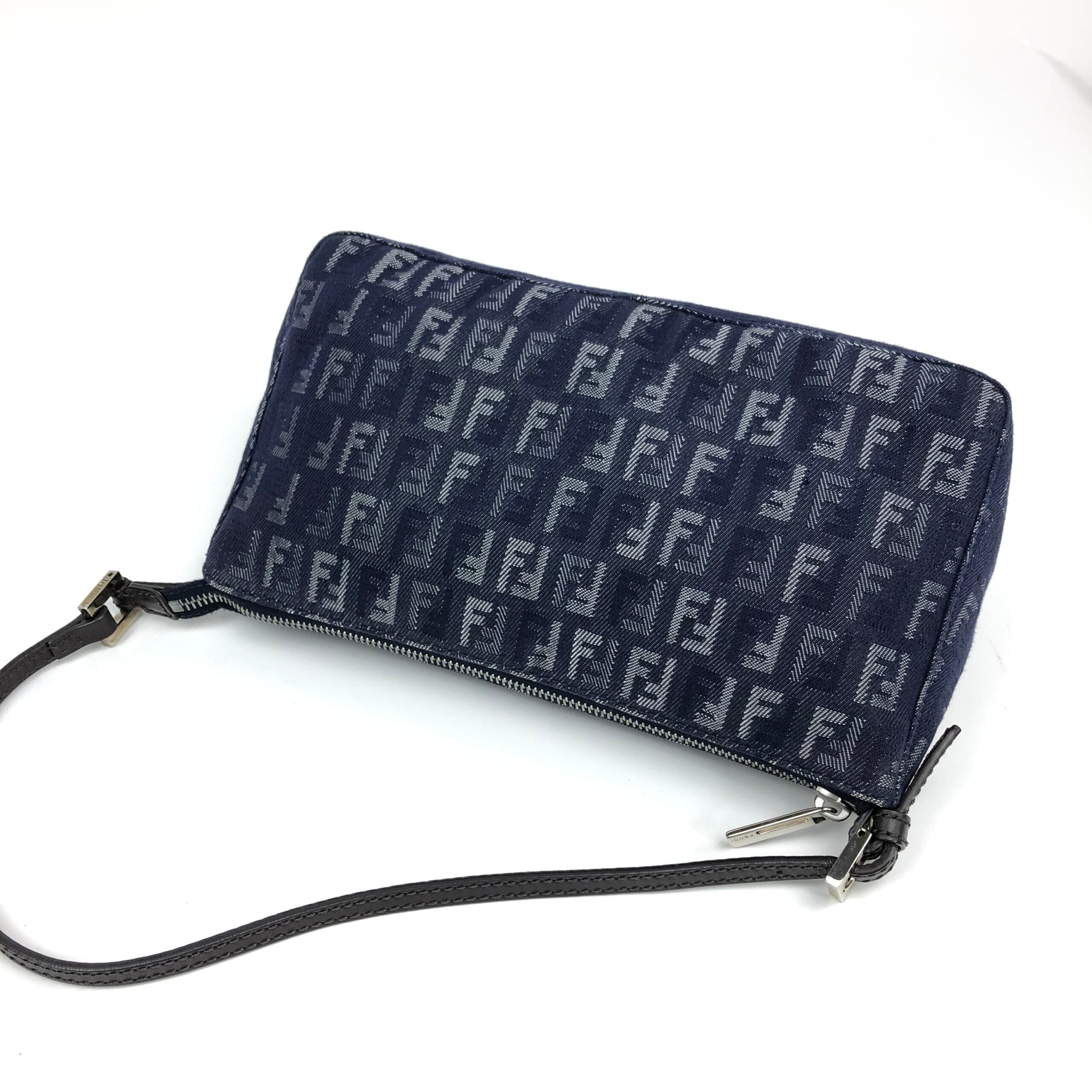 FENDI ZUCCA DENIM SHOULDER BAG