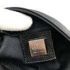 FENDI JERSEY BAGUETTE SHOULDER BAG IN BLACK