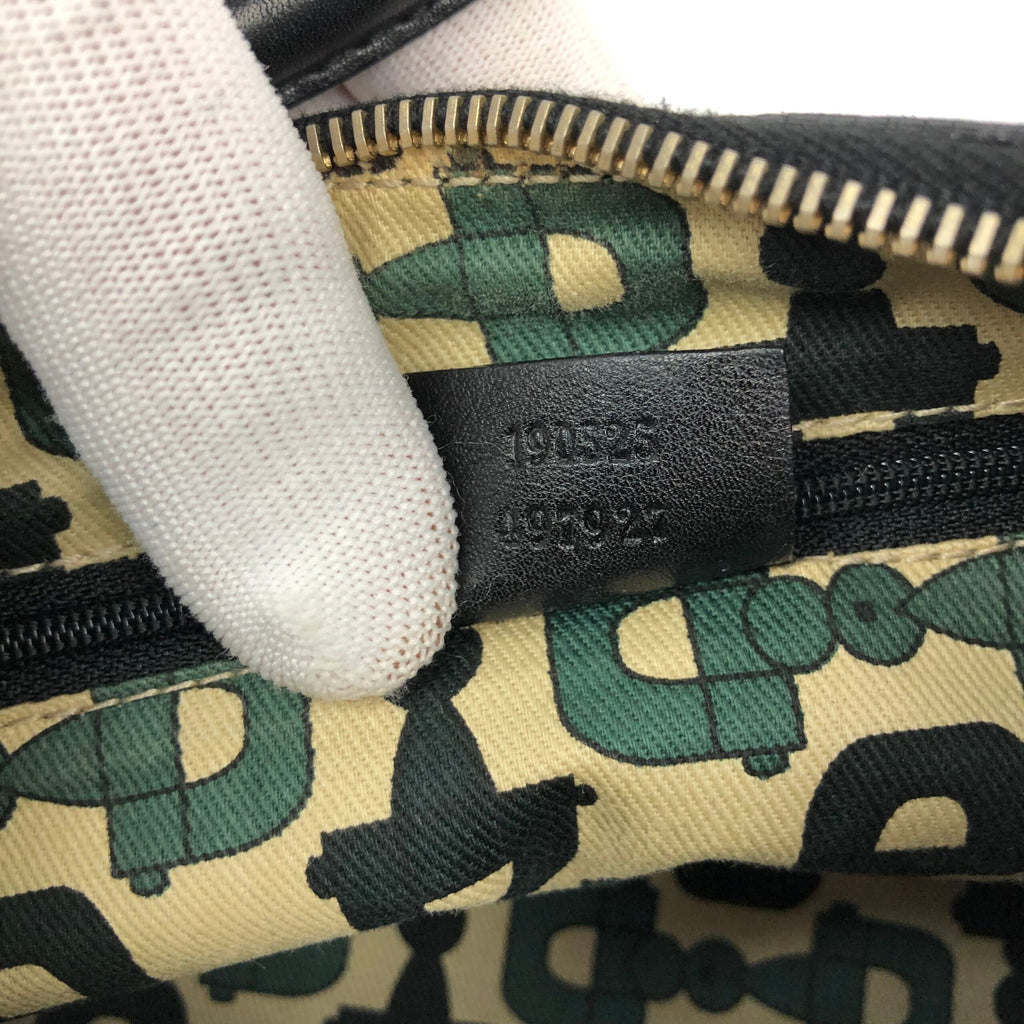 GUCCI MONOGRAM ABBEY LEATHER SHOULDER BAG