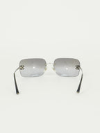 CHANEL RIMLESS RHINESTONE SUNGLASSES