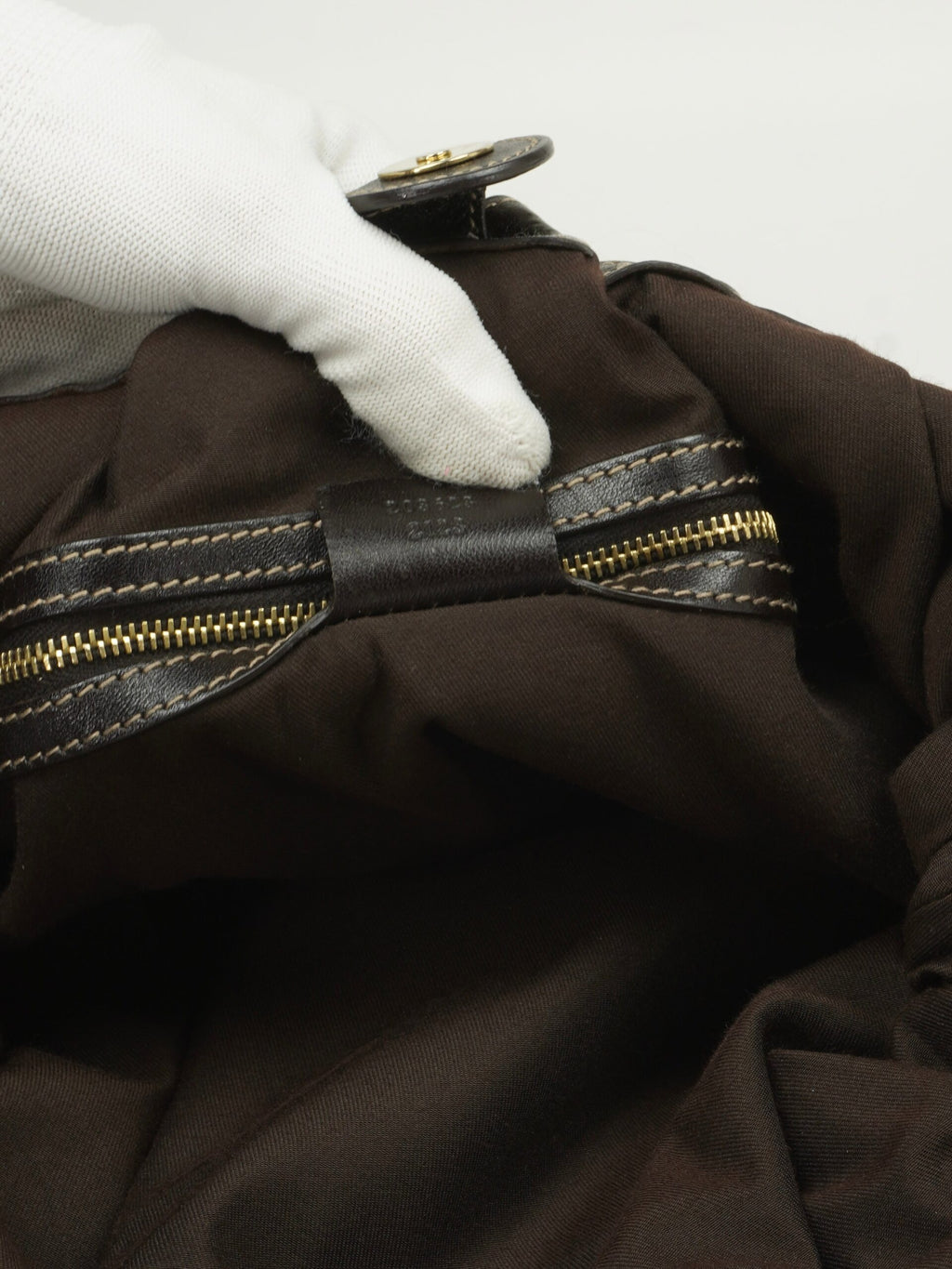 GUCCI MONOGRAM STUDDED PELHAM BAG