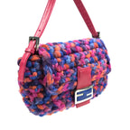 FENDI CROCHET BAGUETTE SHOULDER BAG