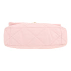 Chanel 19 handbag in pink quilted leather - DETAIL 1