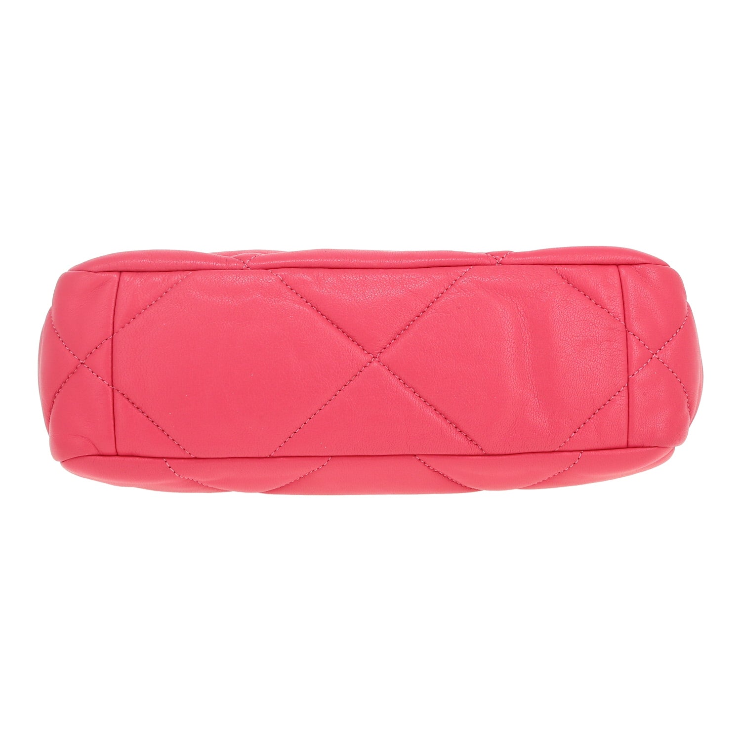 Chanel 19 shoulder bag in pink quilted leather - DETAIL 1