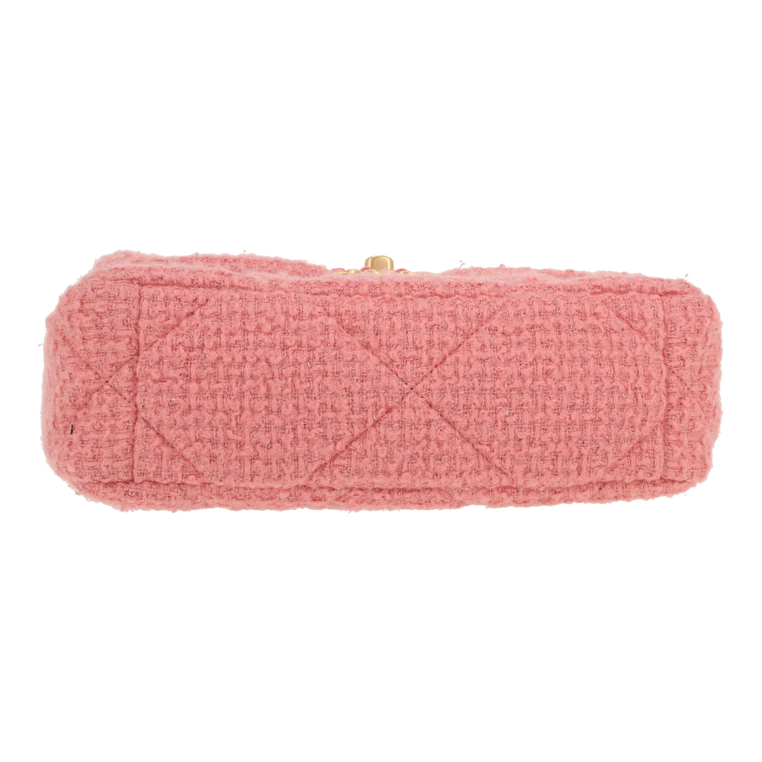 Chanel 19 medium model shoulder bag in pink tweed - DETAIL 1
