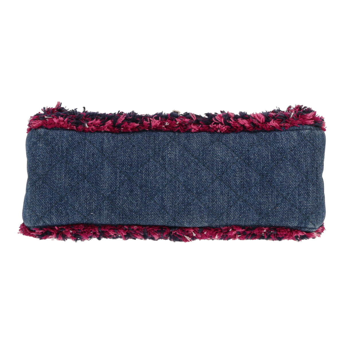 Chanel 2.55 handbag in blue denim and pink tweed - DETAIL 1