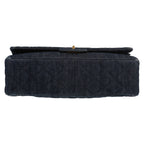 Chanel 2.55 handbag in blue denim canvas - DETAIL 1