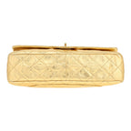 Chanel 2.55 handbag in gold quilted leather - DETAIL 1