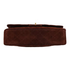 Chanel 2.55 shoulder bag in brown Veau velours - DETAIL 1