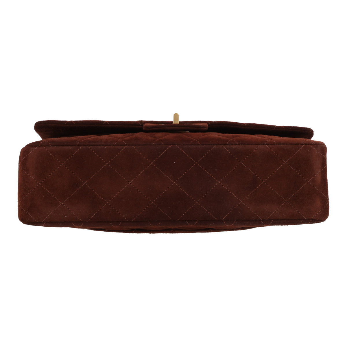 Chanel 2.55 shoulder bag in brown Veau velours - DETAIL 1