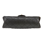 Chanel 2.55 shoulder bag in green quilted iridescent leather - DETAIL 1