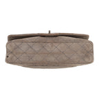 Chanel 2.55 medium model shoulder bag in grey doblis calfskin - DETAIL 1