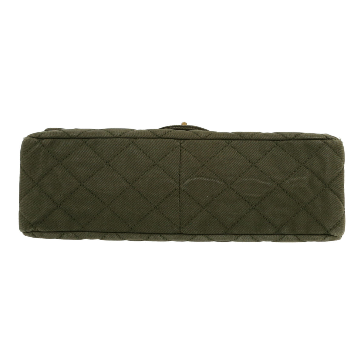 Chanel 2.55 shoulder bag in khaki denim canvas - DETAIL 1