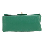 Chanel 2.55 small model shoulder bag in green quilted leather - DETAIL 1