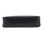 Chanel 31 shoulder bag in navy blue quilted jersey and navy blue leather - DETAIL 1