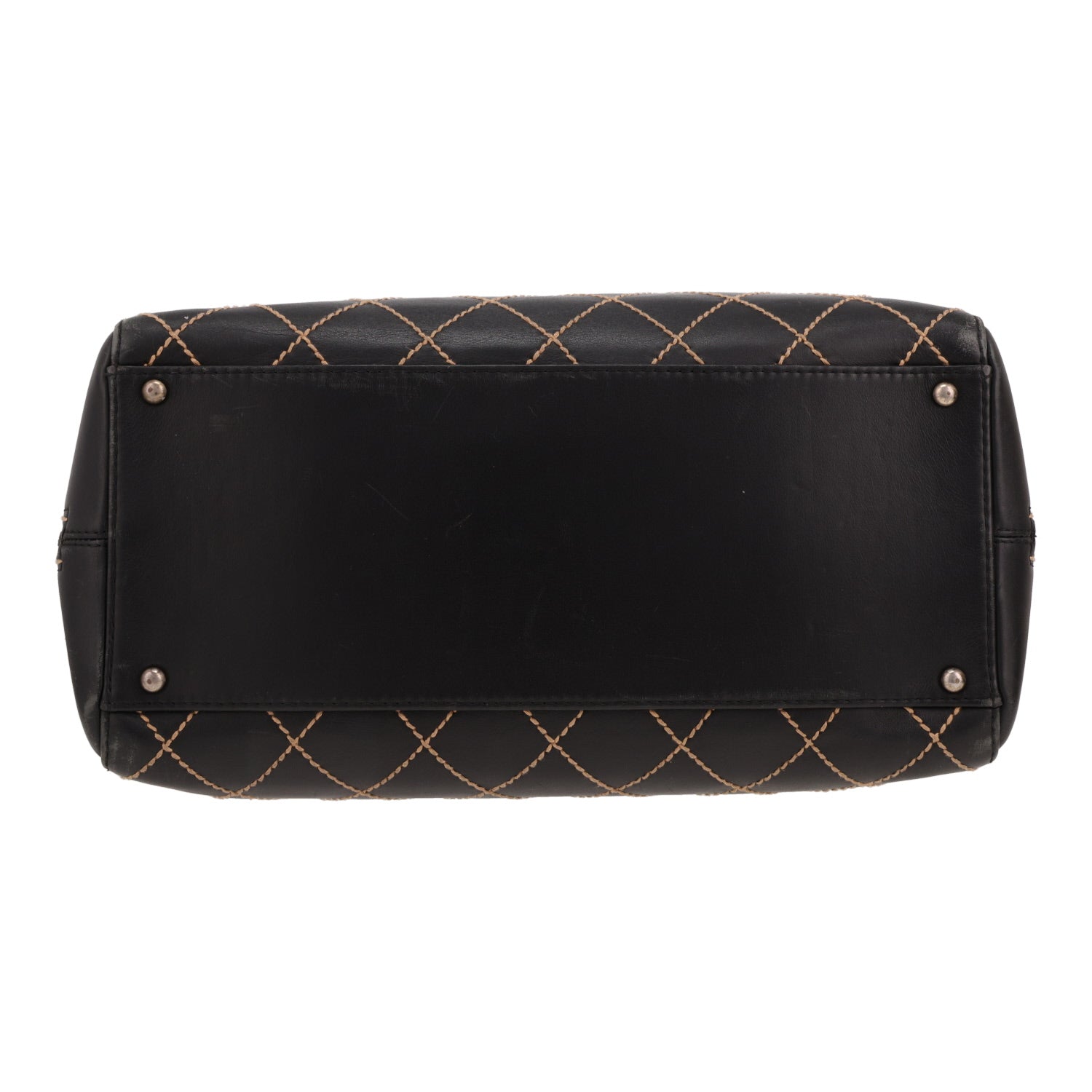 Chanel Boston handbag in black leather - DETAIL 1