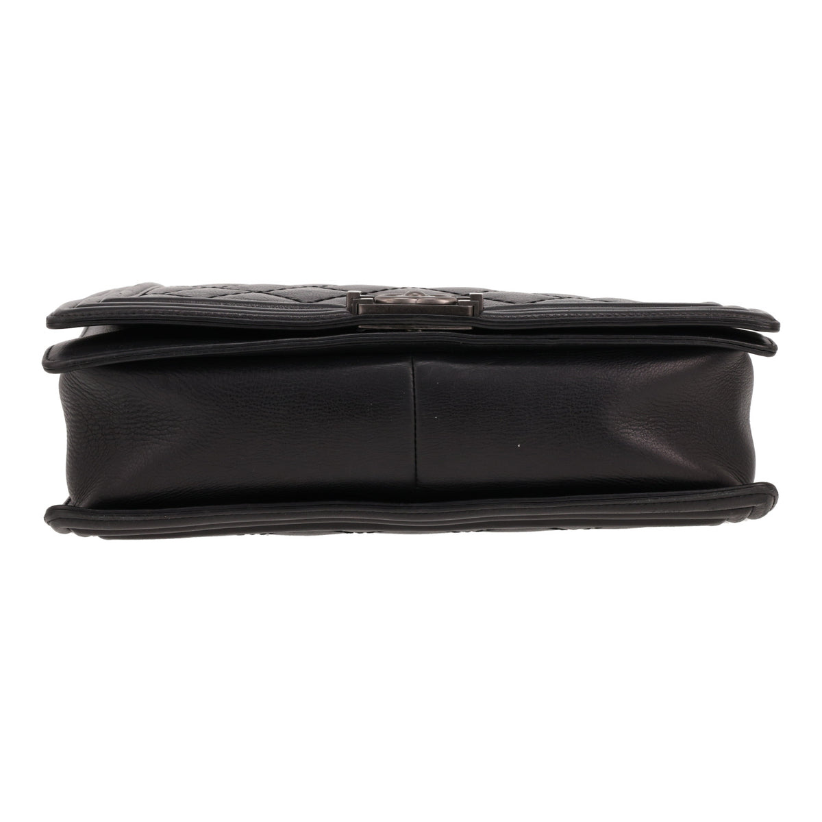 Chanel Boy large model shoulder bag in black leather - DETAIL 1