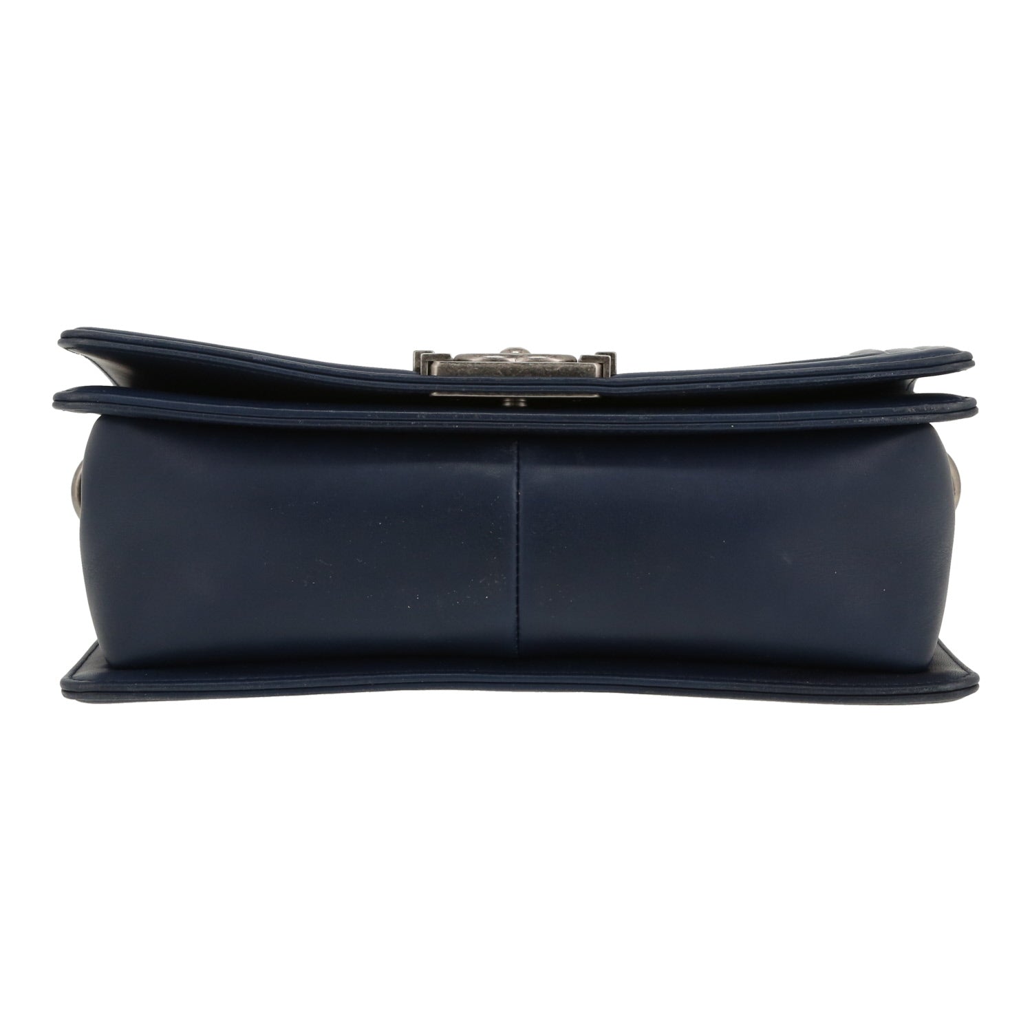 Chanel Boy shoulder bag in blue leather - DETAIL 1