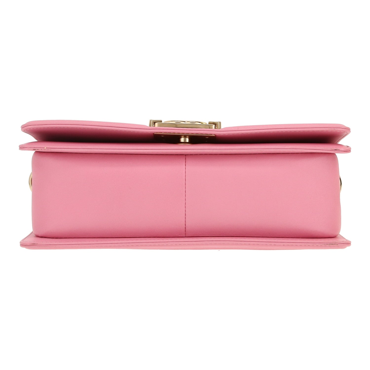 Chanel Boy shoulder bag in pink chevron quilted leather - DETAIL 1