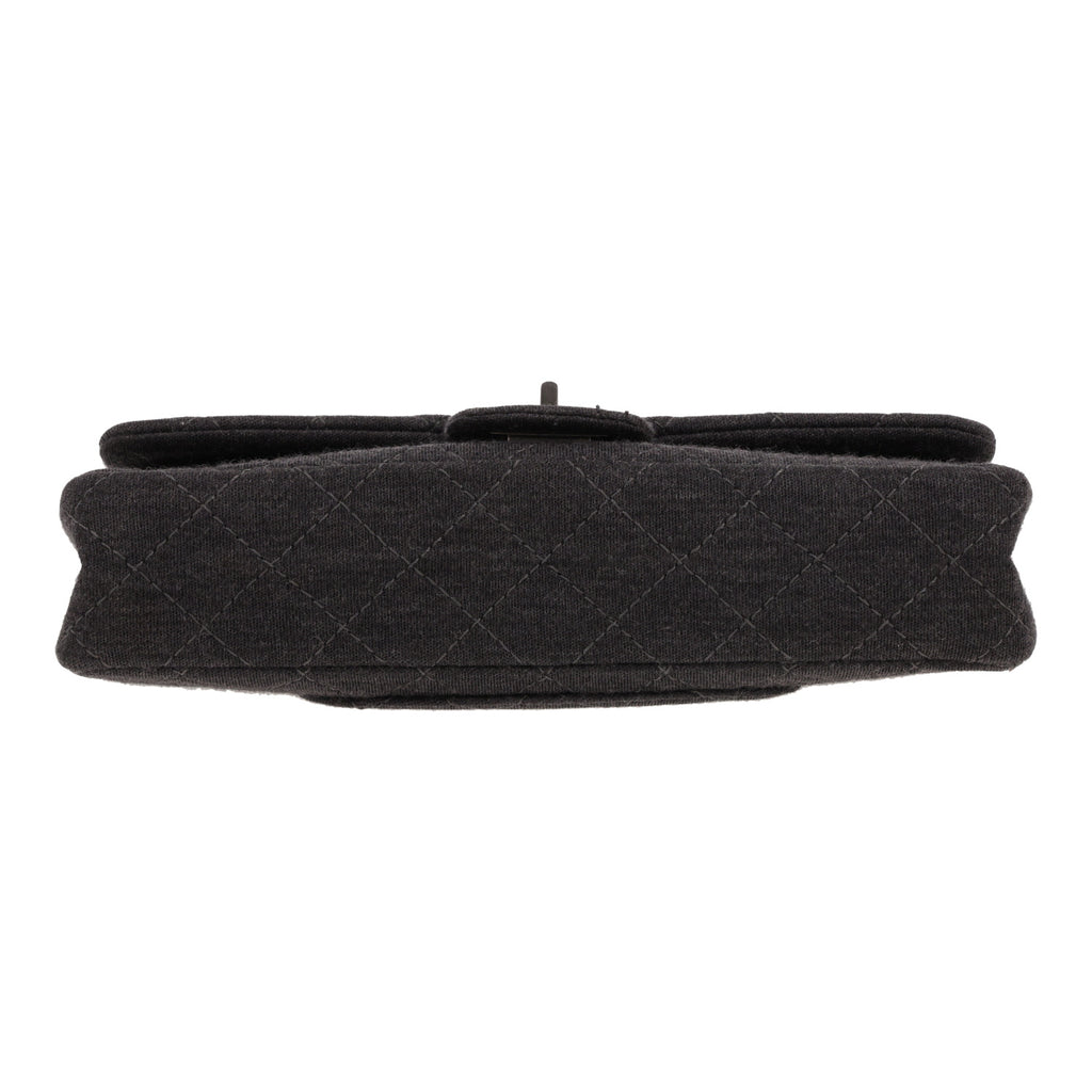 Chanel 2.55 Baguette small model handbag in grey jersey - DETAIL 1