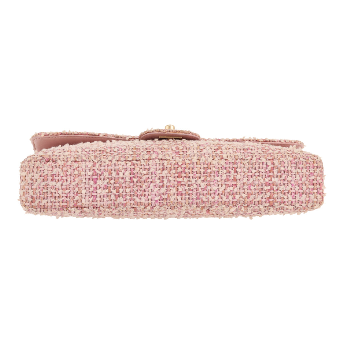 Chanel Choco Bar handbag in pink tweed - DETAIL 1